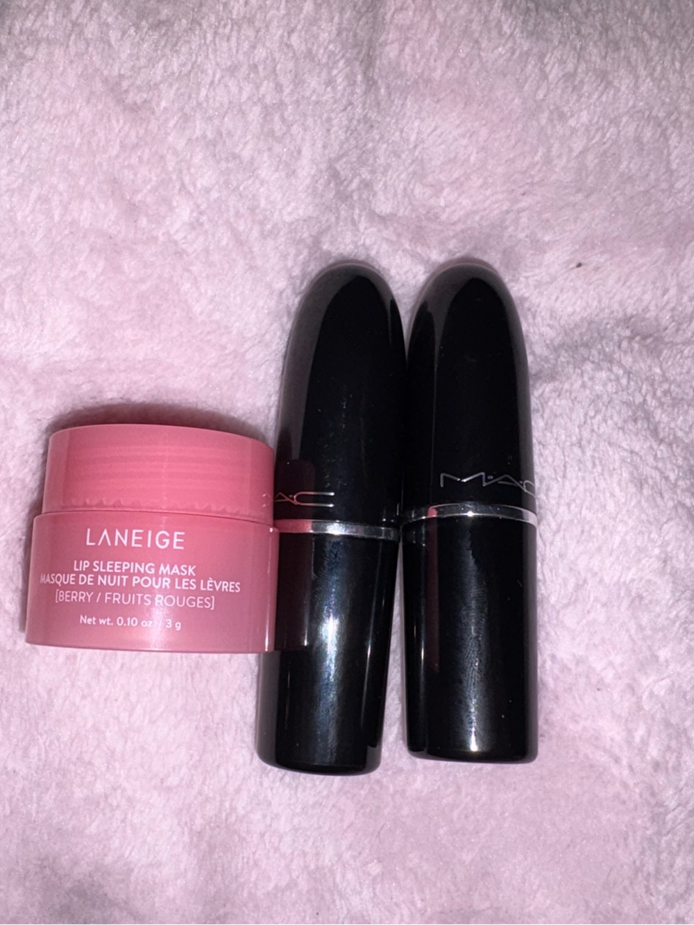 2 M.A.C. lipsticks and sample lip mask